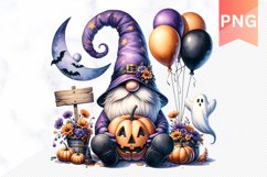 Halloween Gnome Sublimation - Clipart PNG Design Product Image 1