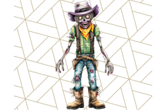 Bold Zombie Clipart PNG, Creepy Halloween Clip Art Product Image 3