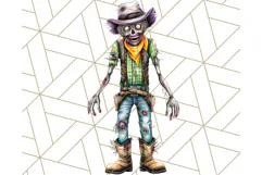 Bold Zombie Clipart PNG, Creepy Halloween Clip Art Product Image 3