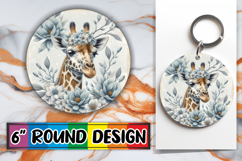 Unique Round Designs for Gifts PNG, Giraffe Product Image 1
