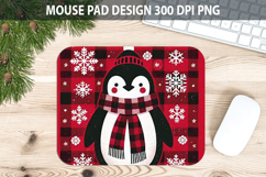 Christmas Penguin Mouse Pad Sublimation - Animal PNG Design Product Image 1