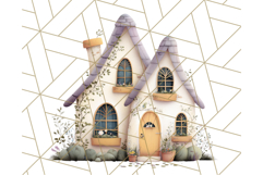 Whimsical Cottagecore Cottage PNG Clipart, Fairy House Png Product Image 3