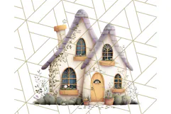 Whimsical Cottagecore Cottage PNG Clipart, Fairy House Png Product Image 3