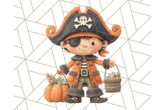 Kawaii Halloween Clipart Cute Kids and Candy Elements Png Product Image 3