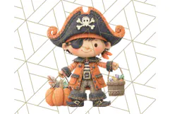Kawaii Halloween Clipart Cute Kids and Candy Elements Png Product Image 3