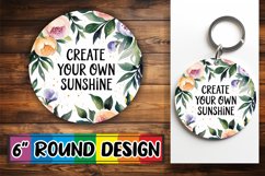 Radiant Round Designs for Gifts, Flower Quote Product Image 1