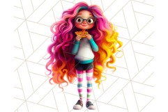 Teen Girl Clipart PNG, Fun Character Illustration Product Image 3