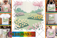Cheerful PNG TSHIRT Art, Spring Product Image 1