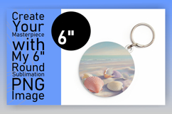 Dynamic Round Design for Coasters , Summer Beach Product Image 1