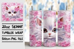 Blooming with 3D Cat Beauty: Glossy Sublimation Product Image 1