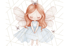 Pastel Blue Fairy Garden Clipart, Enchanted Cottagecore Png Product Image 3