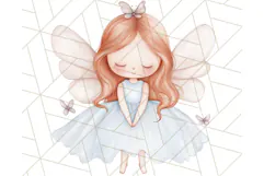 Pastel Blue Fairy Garden Clipart, Enchanted Cottagecore Png Product Image 3