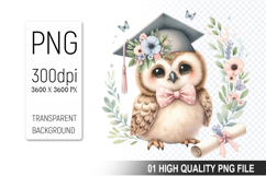 Graduation Animals Clipart PNG Bundle, High Quality PNG File Product Image 4