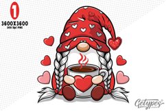 Valentine Gnome Sublimation Clipart - High Quality Design Product Image 3