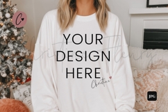 White Christmas Sweatshirt Mockup Product Image 1