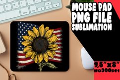 Colorful Sublimation Art with Sunflower and USA Flag Product Image 1