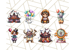 Spooky Carnival Characters Clipart PNG, Halloween Clipart Product Image 3