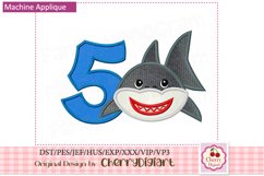 Shark beach Numbers machine applique embroidery bundle 1941 Product Image 4