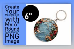 Charming Round Design Keychain Template , Christmas Product Image 1