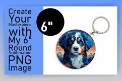 Dog Painting Round Design Colorful Abstract Art Product Image 1