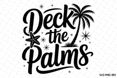 Deck the Palms Svg | Christmas Svg | Svg Cut Files Product Image 1