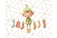 Santa’s Pajama Day Clipart, Cute Christmas Bedtime PNG Product Image 3