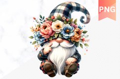 Floral Gnome Sublimation - Clipart PNG Bundle Product Image 6