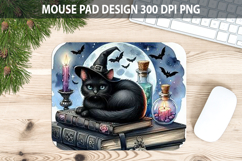 Cat Mouse pad Sublimation - Halloween Animal PNG Design Product Image 1