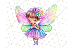 Pastel Fairy Clip Art PNG With Glitter, Rainbow Fairy Png Product Image 3
