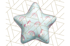 Cute Puffy Star Clipart PNG, 3D Glossy Pastel Stars Clip Art Product Image 3