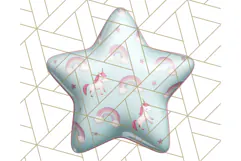 Cute Puffy Star Clipart PNG, 3D Glossy Pastel Stars Clip Art Product Image 3