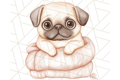 Pug Clipart PNG, Cute Dog Art, Funny Puppy Illustration Png Product Image 3