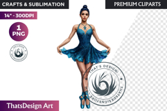 Modern Winter Girl Fashion Illustrations PNG Graphics Product Image 1