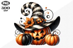 Halloween Pumpkins Sublimation - Clipart PNG Design Product Image 1