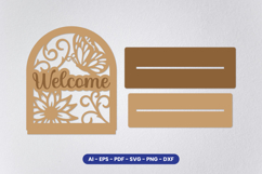 Welcome Sign Stand Laser Cut SVG Product Image 2