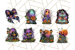 Enchanted Graveyard Halloween PNG Clipart Product Image 3
