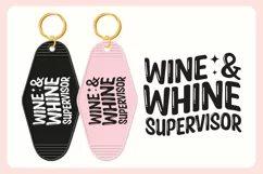 Mom Motel Keychain SVG | Wine & Whine Supervisor Product Image 3