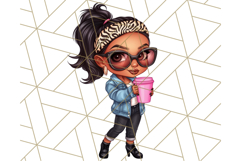 Sassy Mom Coffee PNG Clipart, Messy Bun Mom Life PNGs Product Image 3