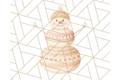 Patterned Snowman Silhouette PNG Clipart Product Image 3
