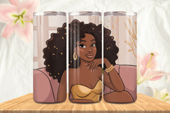 Black Girl Magic Black Woman Positive mind 20oz Tumbler wrap Product Image 1