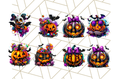 Pumpkin Party Halloween Clipart PNG, Cute Spooky Elements Product Image 3