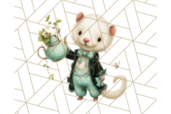 Winter Animal Masquerade Clipart PNG Woodland Animals Product Image 3