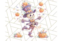 Creepy Carnival Halloween Clipart PNG with Hayride Art Product Image 3