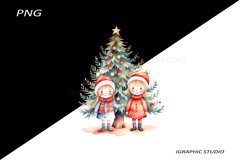 Winter Png, Christmas Kids Clipart, Folk Christmas Png Product Image 1