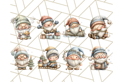 Watercolor Winter Gnome Clipart, Cute Gnome Christmas PNG Product Image 7