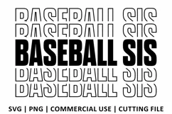 Baseball Sis SVG | Stacked SVG Product Image 2