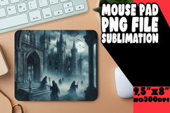 Joyful Desk Pad Design PNG, Horror Halloween Product Image 1