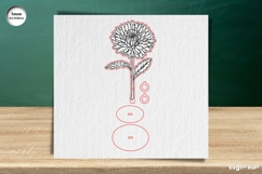 Flowers Pen Stand Laser Cut Bundle | Glowforge | SVG Product Image 5