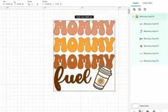 Mommy Fuel. Retro coffee quote SVG, PNG. Product Image 2