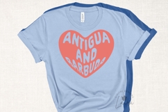 Antigua and Barbuda Heart SVG Cut File Product Image 1